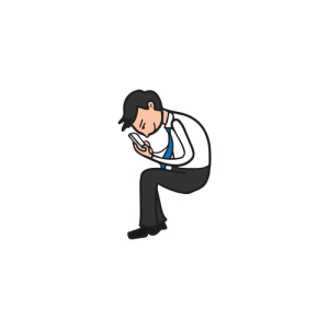 Businessmen texting on mobile phone
